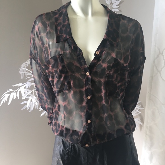 Free People Easy Rider Sheer button down blouse - Picture 3 of 5